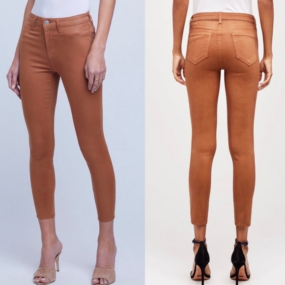 L’AGENCE Margot Java Coated High Rise Skinny Jeans Size 25 - Picture 10 of 12